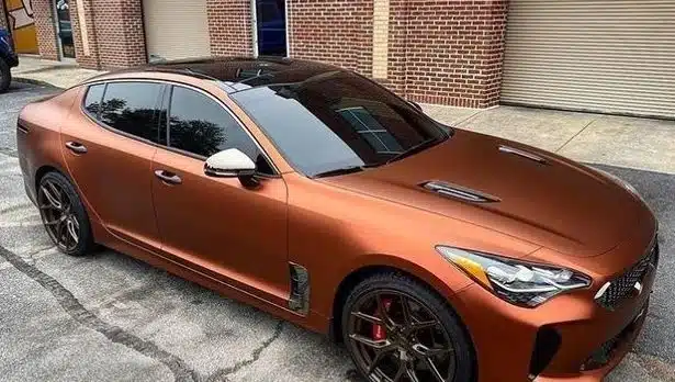 Do Car Wraps Fade in the Sun? - installation in progress at VinylWrapRo workshop