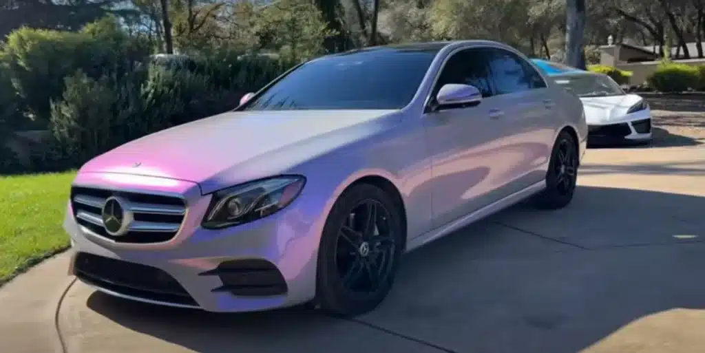Do Car Wraps Fade in the Sun? - example on a car, close-up finish detail