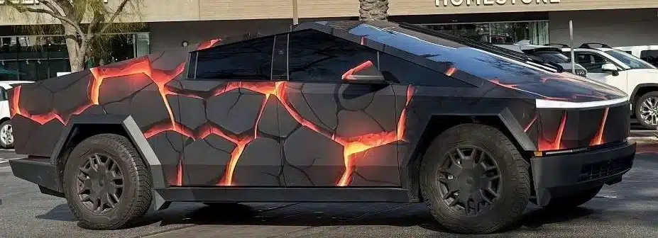 How Long Do Wraps Last on Trucks? - example on a car, close-up finish detail