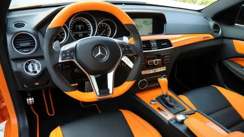 How Long Does Interior Vinyl Wrap Last? - example on a car, close-up finish detail