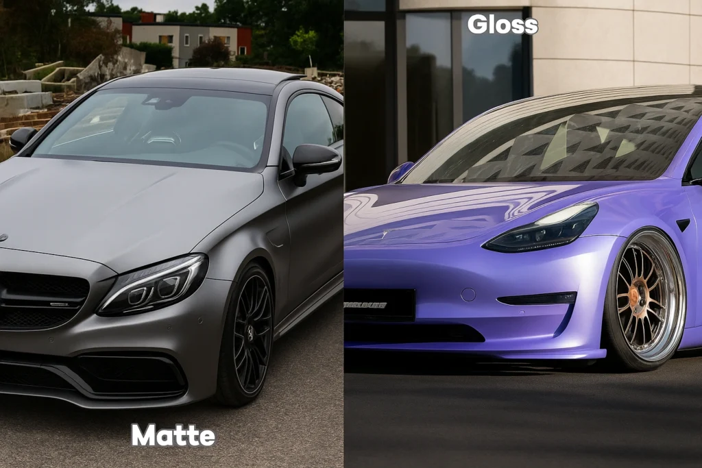 Gloss vs matte comparison