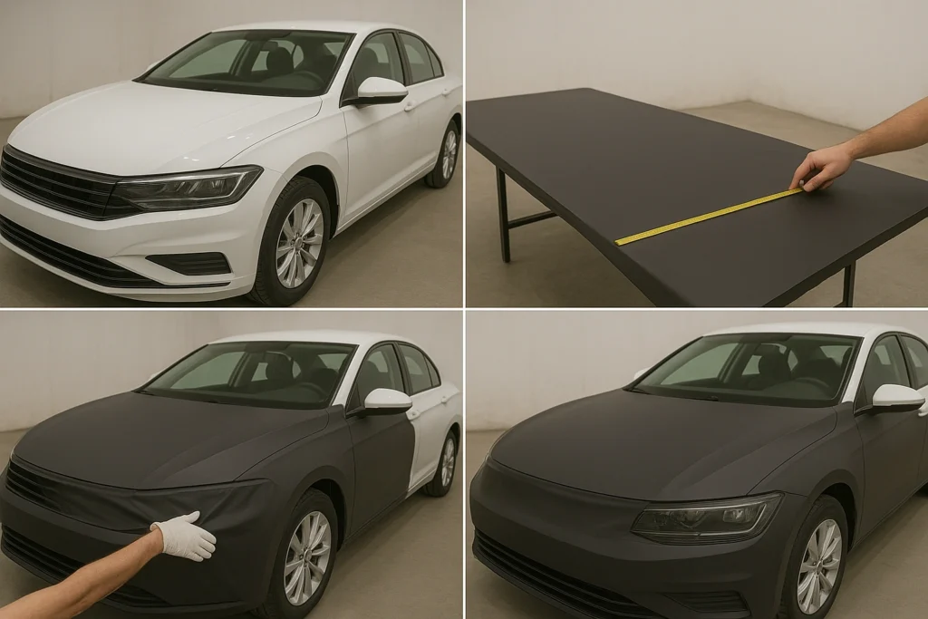Tools and materials for wrapping a car
