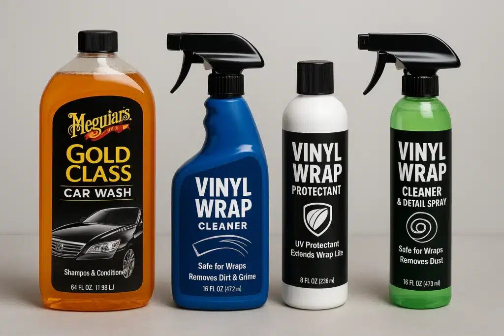 Best Products for Cleaning Vinyl Wraps - installation in progress at VinylWrapRo workshop