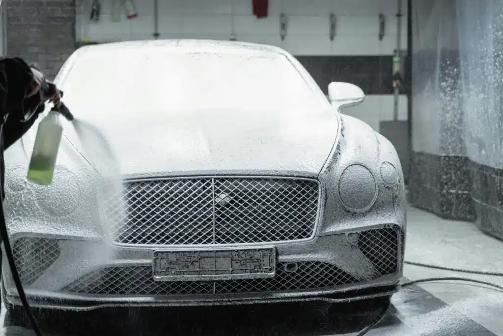 Can You Pressure Wash a Wrapped Car? - installation in progress at VinylWrapRo workshop
