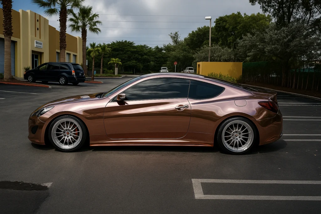 Best Vinyl Wrap Colors for 2025 (USA Trends) - installation in progress at VinylWrapRo workshop
