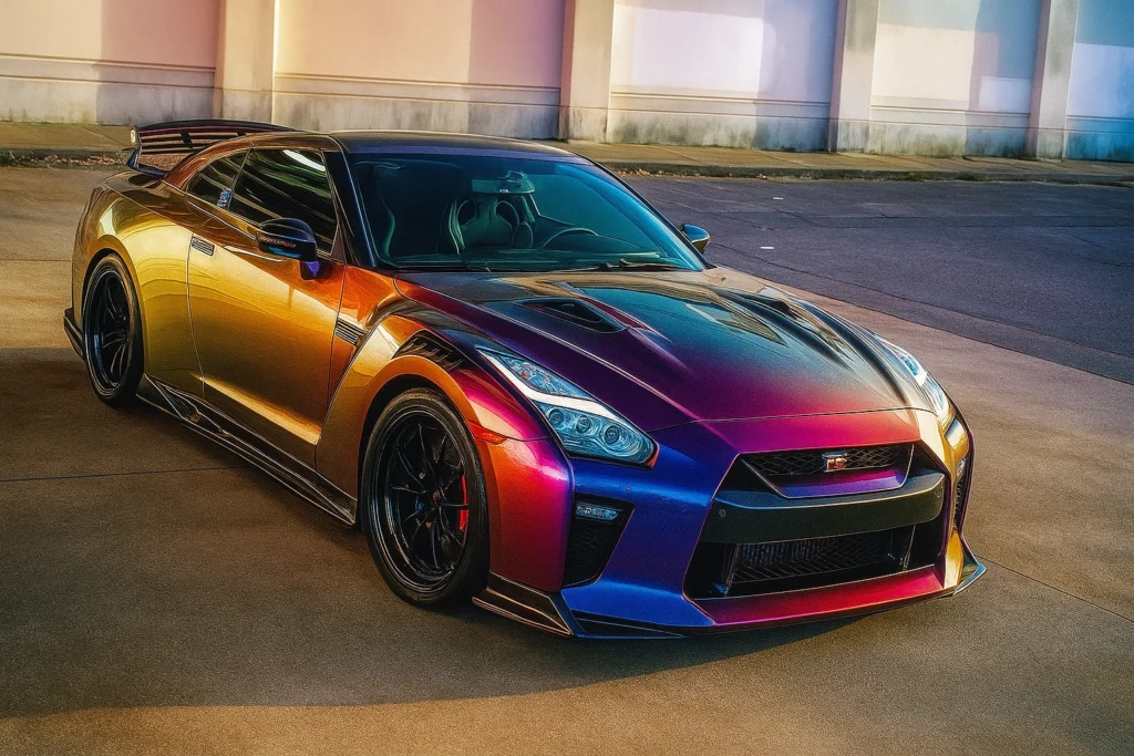 Color Flip (Chameleon) Wraps: How Durable Are They? - installation in progress at VinylWrapRo workshop