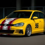 Racing Stripes & Graphics: Wrap or Paint? - example on a car, close-up finish detail