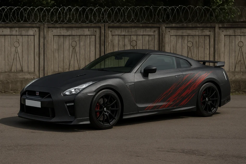 Textured Wraps (Brushed, Forged Carbon): Care Tips - example on a car, close-up finish detail
