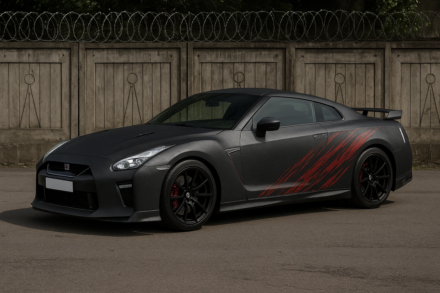 Textured Wraps (Brushed, Forged Carbon): Care Tips - example on a car, close-up finish detail