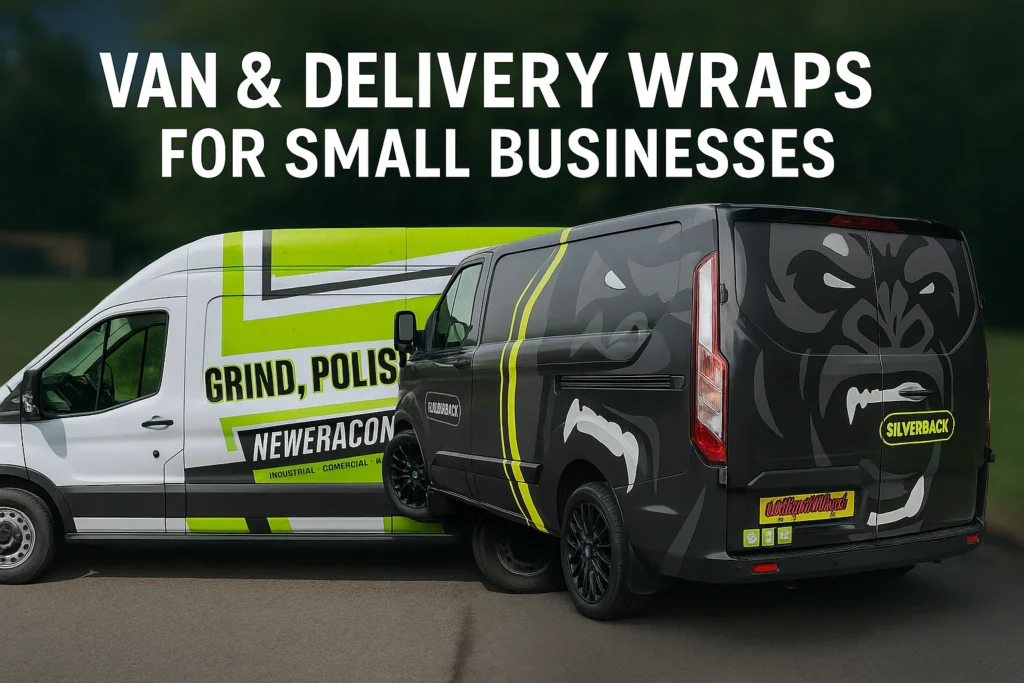 Van & Delivery Wraps for Small Businesses - example on a car, close-up finish detail