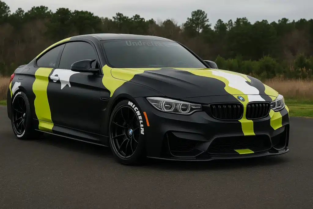 BMW with a high-end custom car wrap