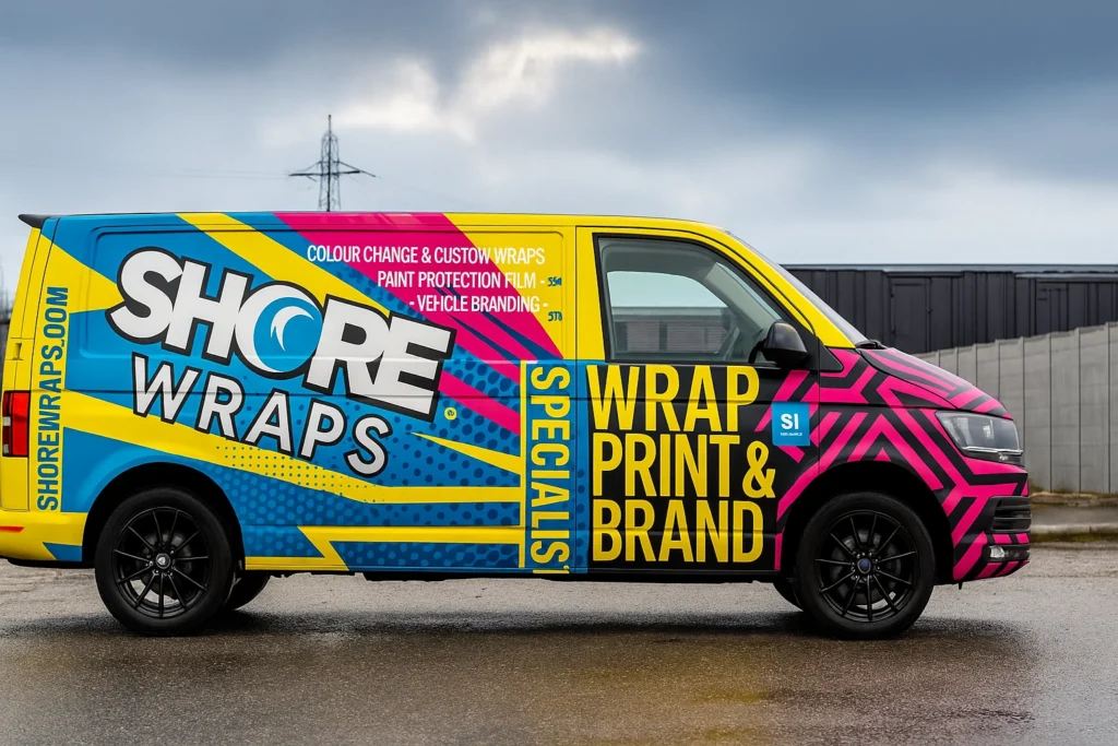 Van & Delivery Wraps for Small Businesses - installation in progress at VinylWrapRo workshop
