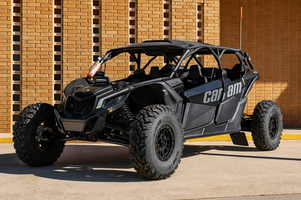 Custom UTV wrap with bold graphics for off-road performance
