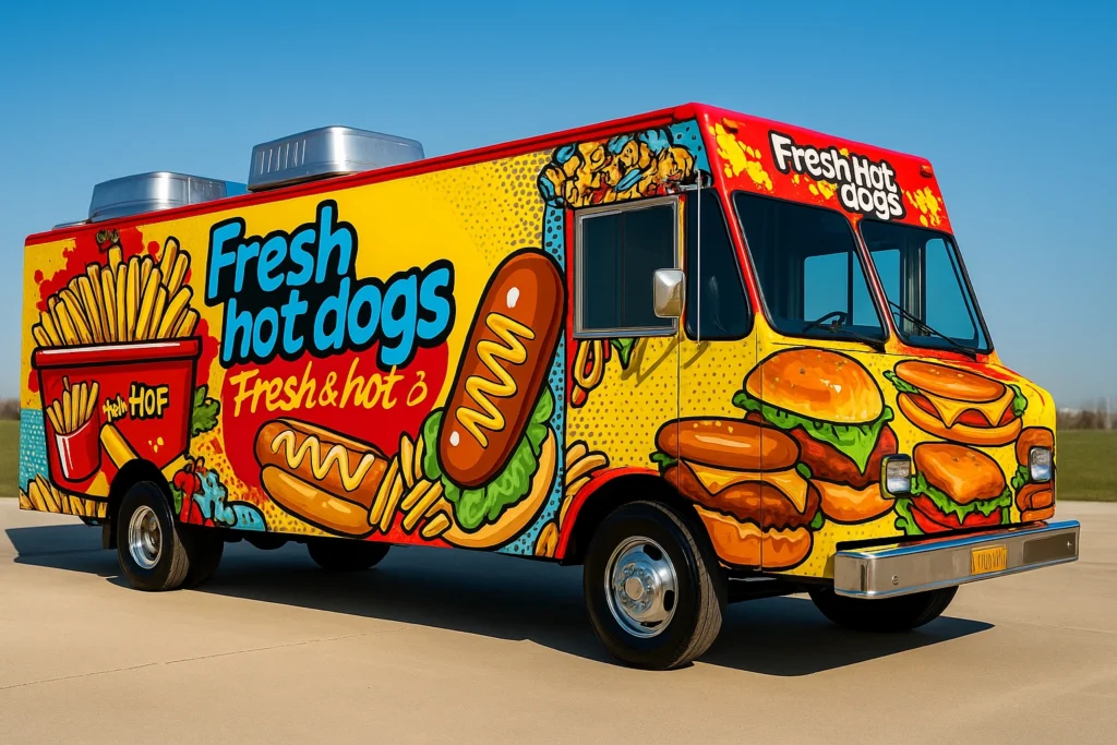 Food truck branding and wrap example