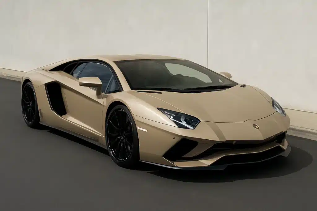 Luxury Car Wraps (Tesla, BMW, Lamborghini) - example on a car, close-up finish detail