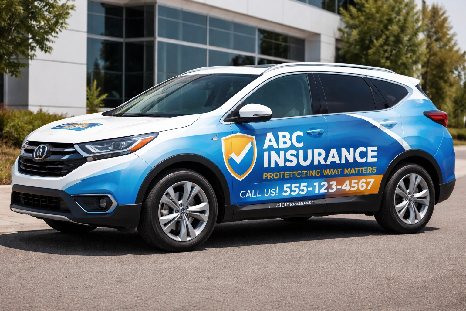 insurance check wrapped car