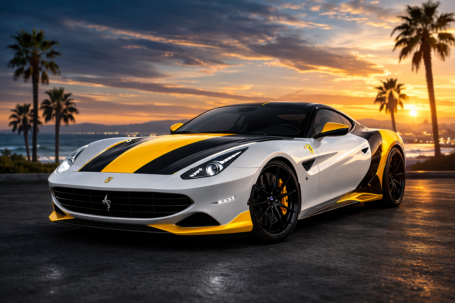 Car wrap cost breakdown in California showing vinyl wrap areas like hood roof bumper mirrors and full wrap price range