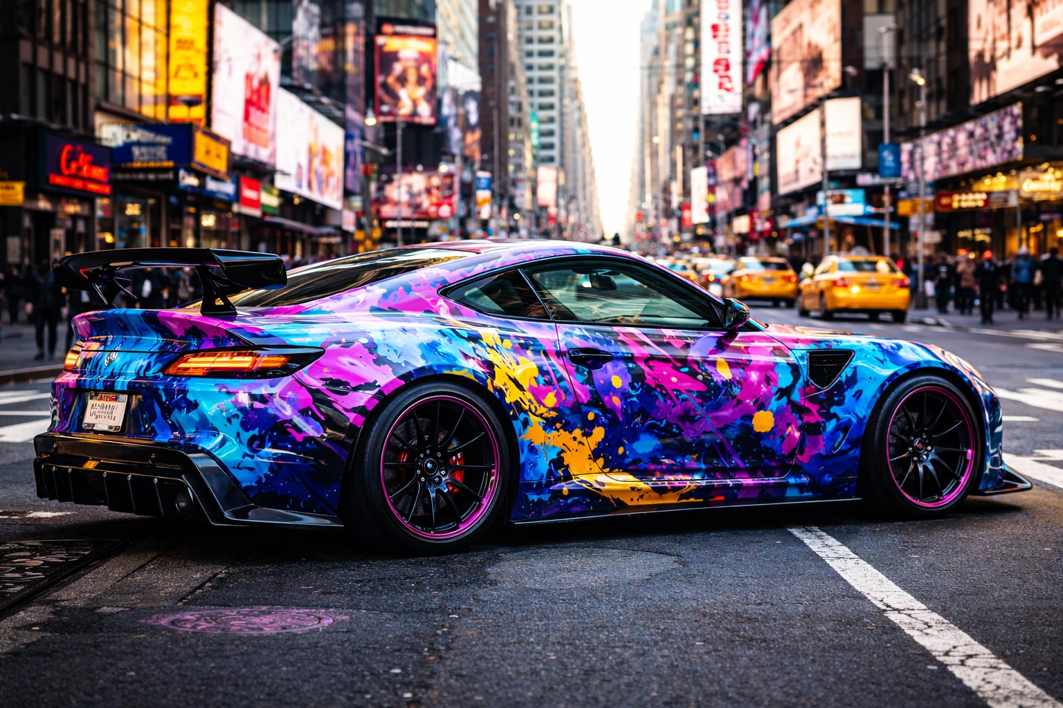 wrapped car NYC street