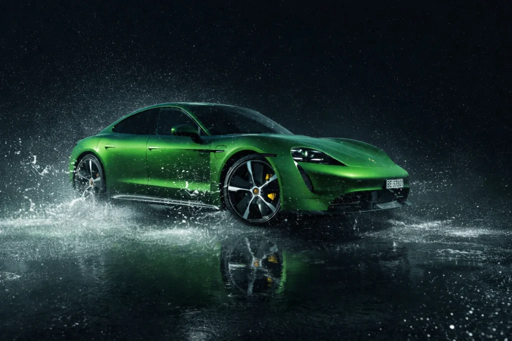 cleaning wrapped car