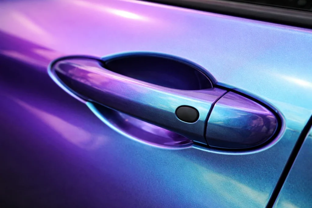 wrapped door handle close up