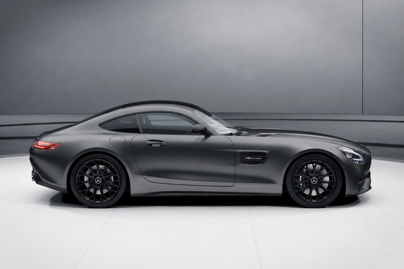 matte grey vinyl wrap car