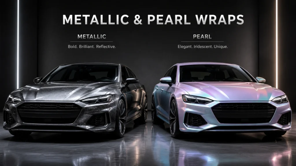 Metallic pearl wraps hide surface imperfections