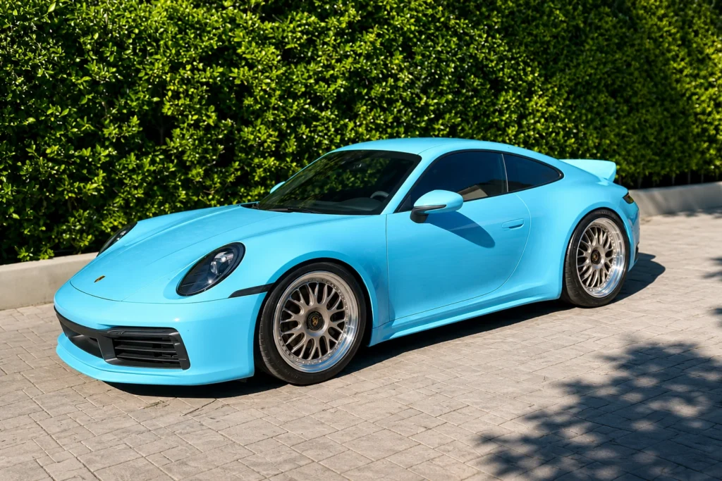 satin vinyl wrap smudge example