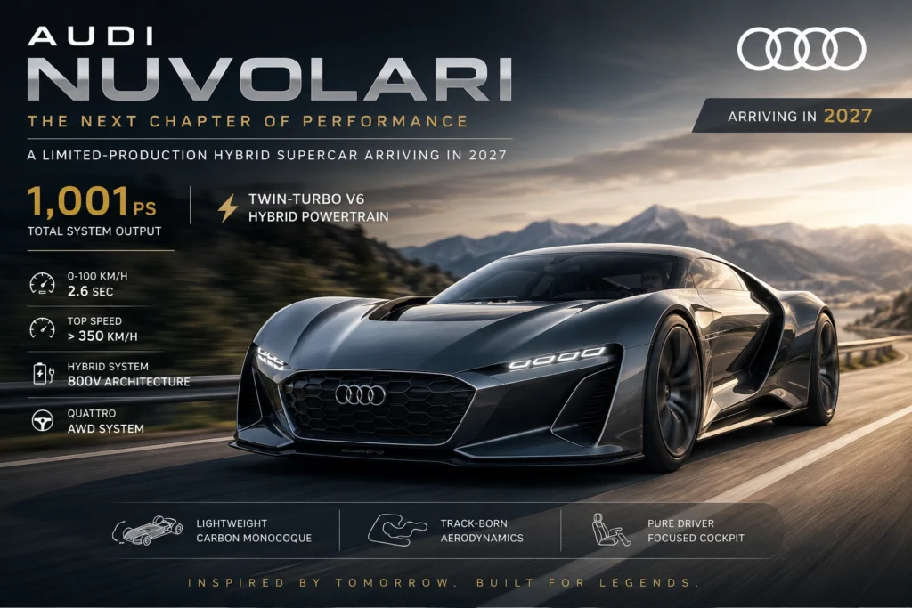 Audi Nuvolari 1,001-PS hybrid supercar arriving in 2027