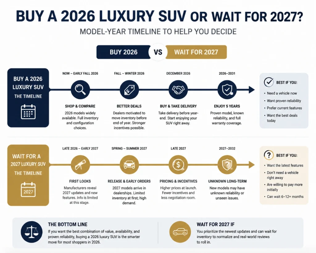 2026 vs 2027 luxury SUV buying timeline